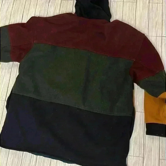 80’s Wool Reversible Colorblock Duffle Coat - Picture 6 of 6